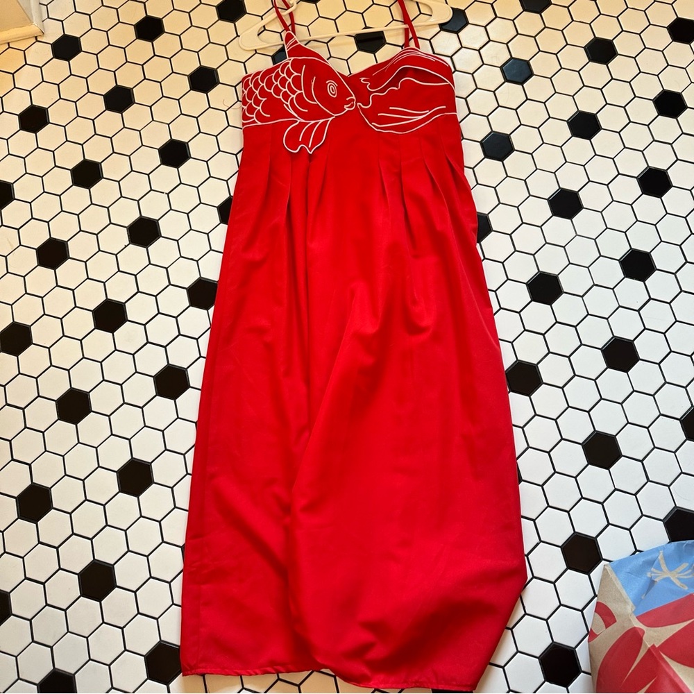 Fish maxi dress